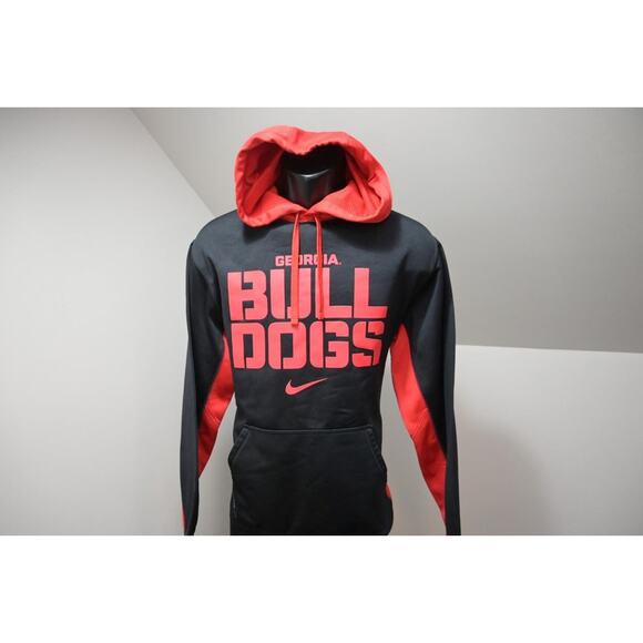 Nike Hoodie Jacket Fleece Therma Fit UGA Georgia Bulldogs Full Zip Mens Medium - Picture 1 of 12